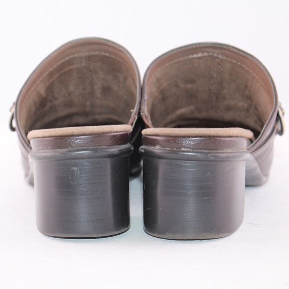 Aerosoles Dark Chocolate Leather Mules size 7 - Picture 5 of 7